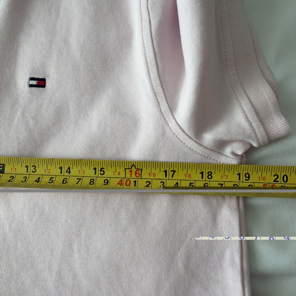 Tommy Hilfiger Custom Fit Polo Mens Medium Pink Embroidery Short Sleeve Shirt - Picture 6 of 8
